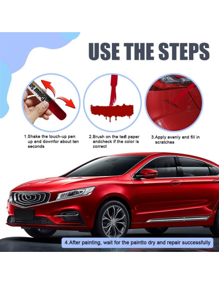 Bolígrafo de Pintura de Retoque QZTYTY 30ml Rojo para Coches