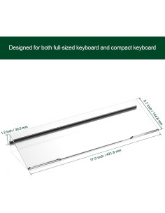 Soporte Ergonómico para Teclado Bosscasa Transparente 43.2 cm 2