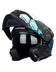 Casco Modular Integral JIEKAI 912 para Motocicleta Doble Visera XXL