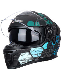 Casco Modular Integral JIEKAI 912 para Motocicleta Doble Visera XXL 2