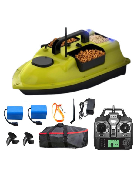 Barco de Cebo RC SINJEE con GPS 2kg y Doble Batería