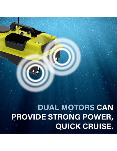 Barco de Cebo RC SINJEE con GPS 2kg y Doble Batería