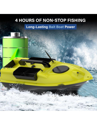 Barco de Cebo RC SINJEE con GPS 2kg y Doble Batería