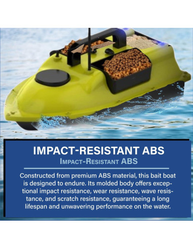 Barco de Cebo RC SINJEE con GPS 2kg y Doble Batería