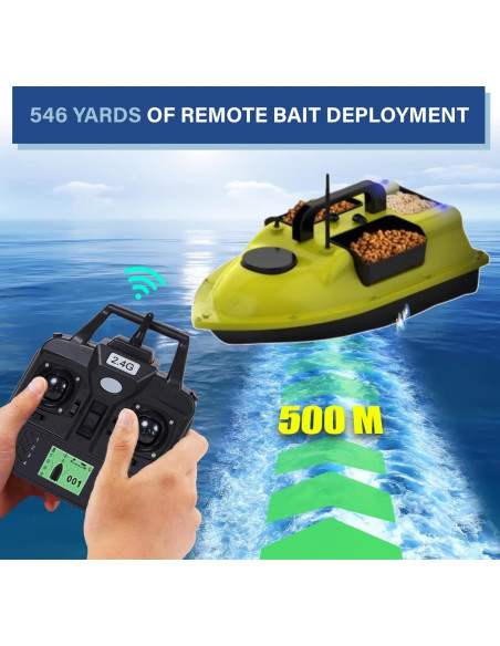 Barco de Cebo RC SINJEE con GPS 2kg y Doble Batería
