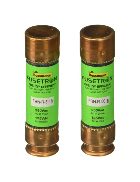 Fusible Fusetron Bussmann BP/FRN-R-50 Doble 50A 250V Paquete 2