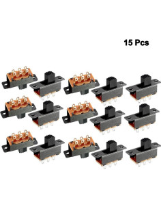 Interruptor Deslizante DPDT 7mm uxcell 15 Pcs 6 Terminales 2