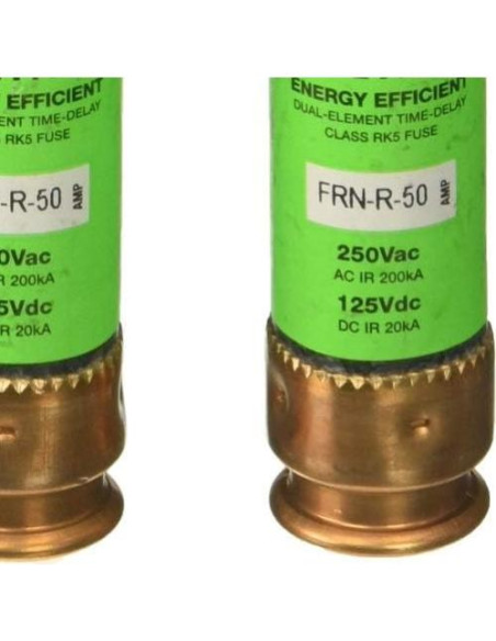 Fusible Fusetron Bussmann BP/FRN-R-50 Doble 50A 250V Paquete 2