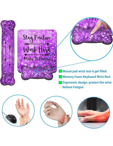 Juego de Soporte Ergonómico SOTWONSO para Teclado y Ratón