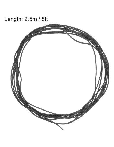 Tira de Sellado de Silicona uxcell 1mm x 2.5m Negra