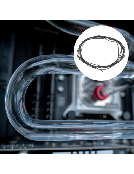 Tira de Sellado de Silicona uxcell 1mm x 2.5m Negra