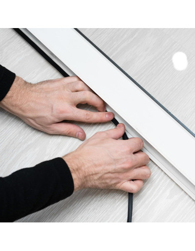 Tira de Sellado de Silicona uxcell 1mm x 2.5m Negra