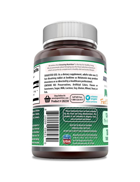 Suplemento de Melatonina 12 mg Nutrición Asombrosa 180 Tabletas