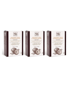 Jabón Hidratante y Exfoliante Soapbox 3x142g Coco y Sándalo