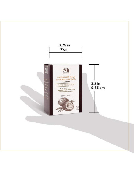 Jabón Hidratante y Exfoliante Soapbox 3x142g Coco y Sándalo