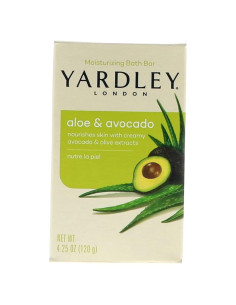 Barra de Baño Hidratante Yardley London Aloe y Aguacate 120 g - Paquete de 10
