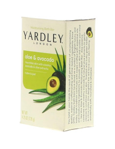 Barra de Baño Hidratante Yardley London Aloe y Aguacate 120 g - Paquete de 10 2