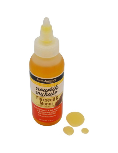Aceite Natural de Crecimiento Aunt Jackie 113.4 g - Semilla de Lino y Monoi