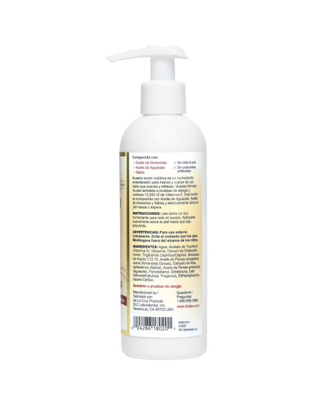 Loción Hidratante de Vitamina E De La Cruz 236.6 ml