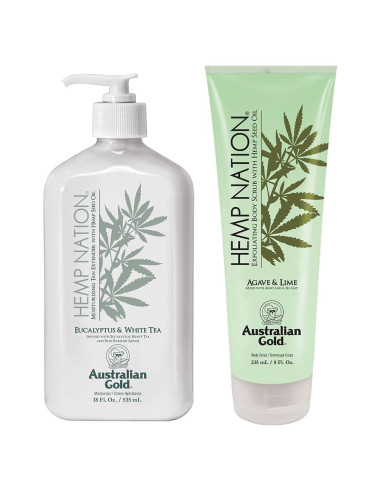 Paquete de Eucalipto y Té Blanco Australian Gold - Loción y Exfoliante