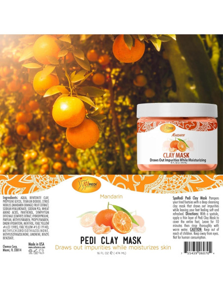 Mascarilla de Arcilla Mandarina SPA REDI 453.6 g - Hidratante Mascarilla de Arcilla Mandarina SPA REDI 453.6 g - Hidratante