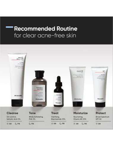 Hidratante Facial Minimalista B5 10% Sin Aceite 50g