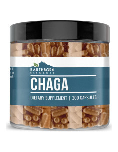 Extracto de Hongo Chaga Earthborn Elements 200 Cápsulas Puras