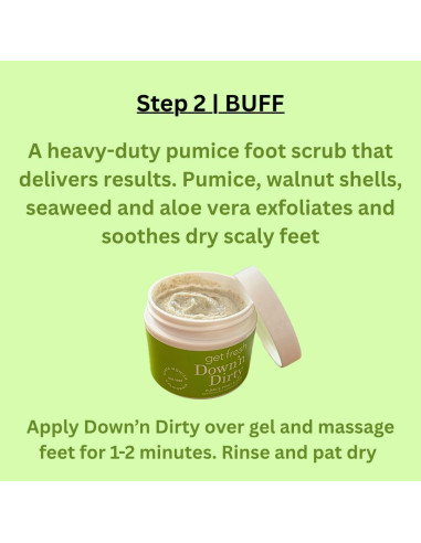 Kit de Cuidado de Pies Get Fresh 3 Pasos con Aroma a Hierba Limón