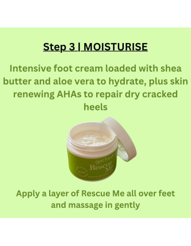 Kit de Cuidado de Pies Get Fresh 3 Pasos con Aroma a Hierba Limón