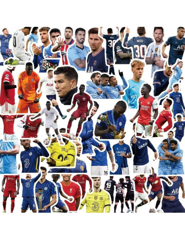 200 Stickers de Fútbol Homiego Impermeables para Hydroflask