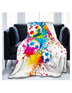 Manta de Franela Funacola 152.4x127cm Balones de Fútbol