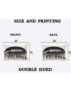 Funda de Almohada Decorativa TKS MITLAN 30x50 cm Fútbol 2