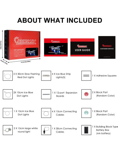 Kit de Iluminación LED BRIKSMAX para LEGO 75325 N-1 Starfighter