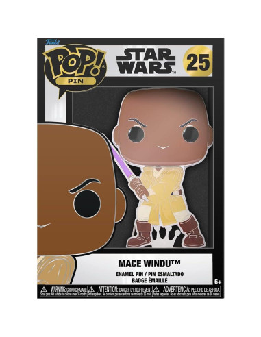Pin Pop! Funko Star Wars Mace Windu Brilla en la Oscuridad