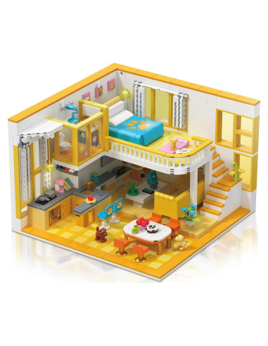 Conjunto de Bloques de Construcción Hallisun Apartamento Amarillo 1048 PCS