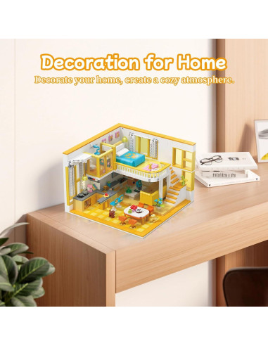 Conjunto de Bloques de Construcción Hallisun Apartamento Amarillo 1048 PCS