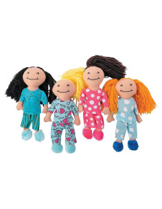 Conjunto de 4 Muñecas de Fiesta de Pijamas Fun Express 30cm