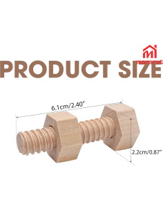 Juego de Tornillos de Madera Marsrut 3 Piezas 15.5x5.6cm 2