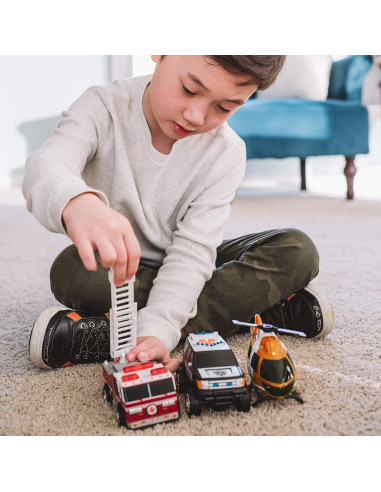 Paquete de 3 Vehículos de Rescate Sunny Days - Luces y Sonidos