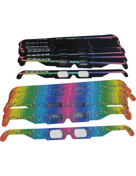 Gafas de Difracción de Fuegos Artificiales Super Feliz - 50 Unidades