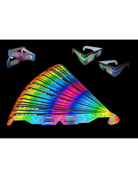 Gafas de Difracción de Fuegos Artificiales Super Feliz - 50 Unidades