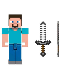 Figura de Acción Steve Minecraft Mattel 8.25 cm con Portal