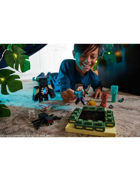 Figura de Acción Steve Minecraft Mattel 8.25 cm con Portal