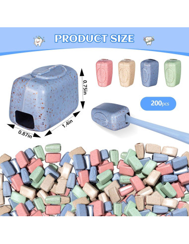 200 Cubiertas de Cepillo de Dientes Portátiles Willinglong - 4 Colores