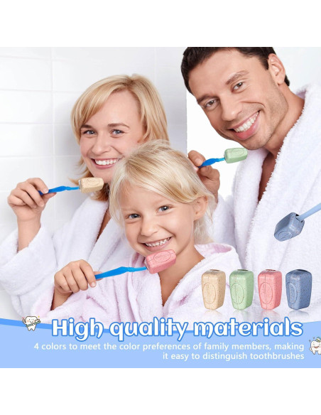 200 Cubiertas de Cepillo de Dientes Portátiles Willinglong - 4 Colores