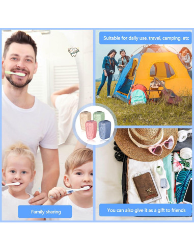 200 Cubiertas de Cepillo de Dientes Portátiles Willinglong - 4 Colores