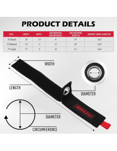 Paquete de 6 correas de almacenamiento SEDY 33-43 cm alta resistencia 2