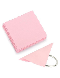 Paño de limpieza de joyas JFFX rosa 20 piezas 8x8 cm