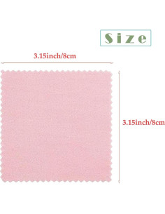 Paño de limpieza de joyas JFFX rosa 20 piezas 8x8 cm 2
