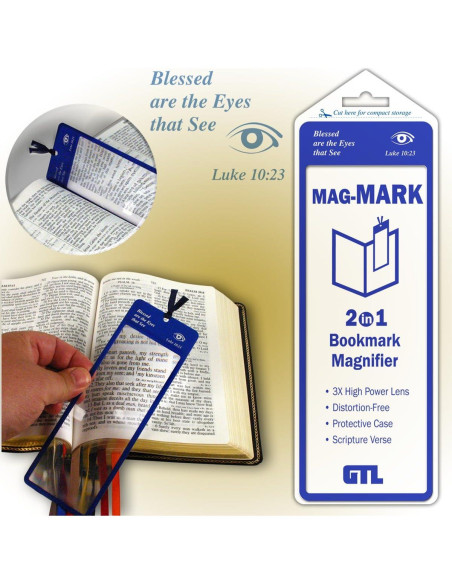 Marcador de Página Lupa G.T. Luscombe 3X con Estuche